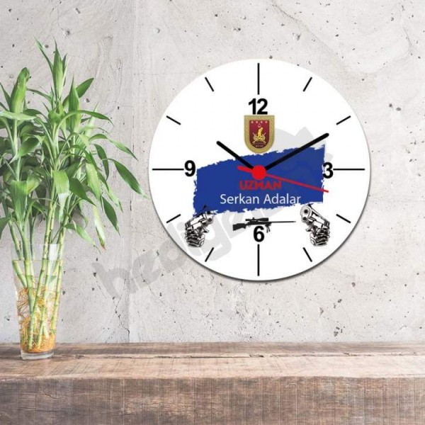 Uzman Mavi Tasarım Duvar Saati