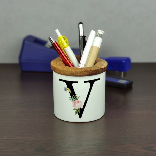 V Harfi Seramik Kalemlik