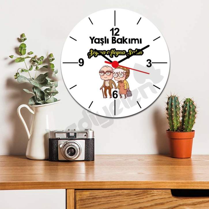 Yaşlı Bakımı Duvar Saati