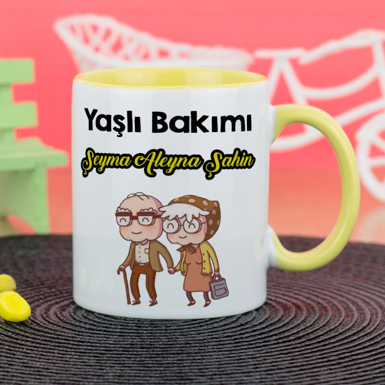 Yaşlı Bakımı Kupa Bardak - Sarı