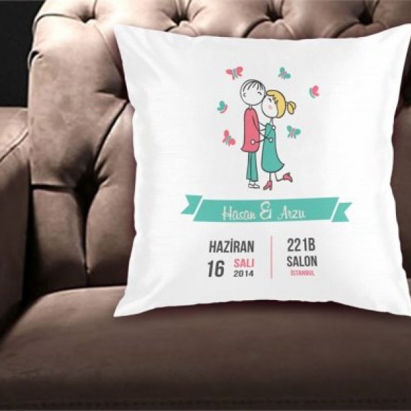 Yastık - Davetiye Tasarımlı