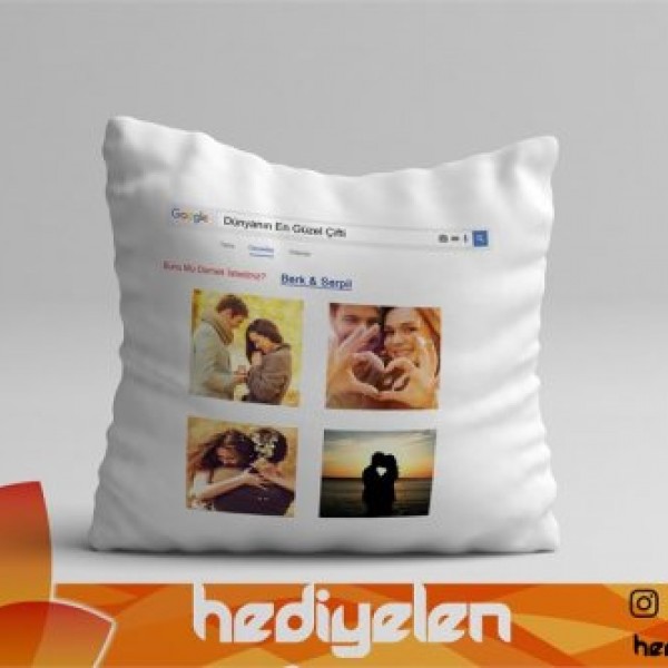 Yastık - Google Tasarımlı Fotoğraf Baskılı